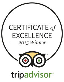 Trip Advisor 2015 Certificate of Excellence